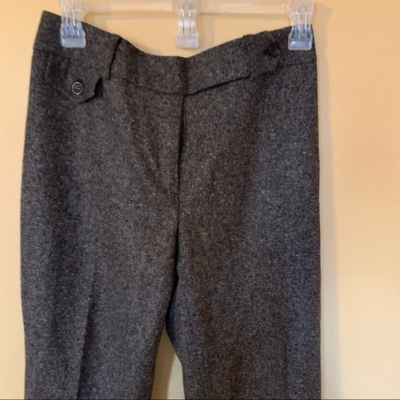 Ann Taylor/ Ann Taylor Straight Wide leg Trousers Wool Dress Pants Size 2. - Picture 4 of 15